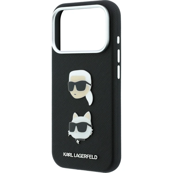 Karl Lagerfeld PU Semi Wrap Saffiano K&CH Heads kryt iPhone 18 Pro černý - Pouzdra - Obrázek 7e9d024ac26942c58e2a25ef54db8e21