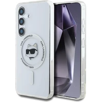 Karl Lagerfeld IML Choupette Head MagSafe kryt Samsung Galaxy S25 čirý - Pouzdra