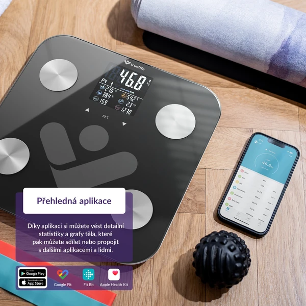 TrueLife FitShape S6 BT chytrá váha černá - Chytré váhy - Obrázek 7ed6a6288e1446e0aac4a4f36592a1fd