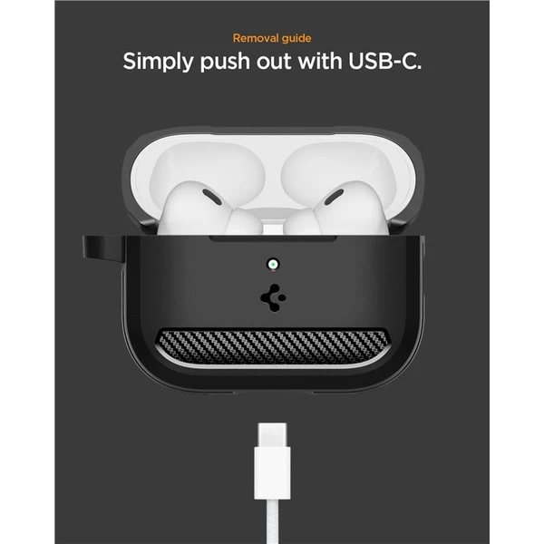 Spigen Rugged Armor pouzdro AirPods Pro 3 matte black - Pouzdra - Obrázek 7ee5bc86836d44d7b2c550d8a5c724ad