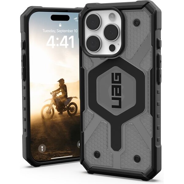 UAG Pathfinder Clear Magsafe kryt iPhone 16 Pro kouřový
