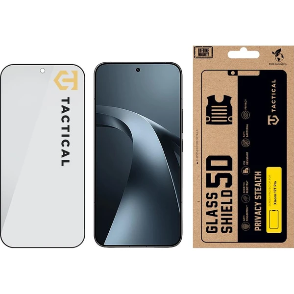 Tactical Glass Shield Privacy Stealth 5D sklo pro Xiaomi 17T Pro černé - Ochranné folie a skla - Obrázek 7f1ff8be3d2d46dfbd16ba29fc50040e