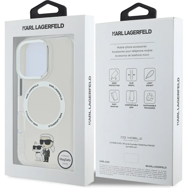 Karl Lagerfeld IML Karl and Choupette MagSafe kryt pro iPhone 16 Pro Max čirý - Pouzdra - Obrázek 7f2702f61a2c412d8350a885b5020fe1