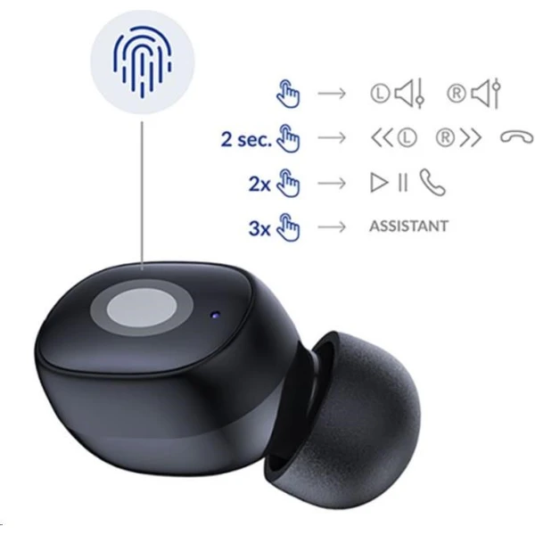 3mk FlowBuds bezdrátová sluchátka černá - Sluchátka - Obrázek 7f3869dceb0e40dca4bf7fed623a0121