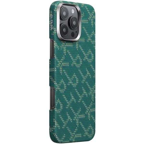 Pitaka Tactile Woven Case kryt iPhone 16 Pro PTK Green/Gold