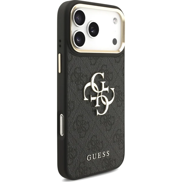 Guess PU Leather 4G Metal Logo Gold Frame kryt iPhone 18 Pro Max černý - Pouzdra - Obrázek 7f947e790bd74b37873a85e25a940328