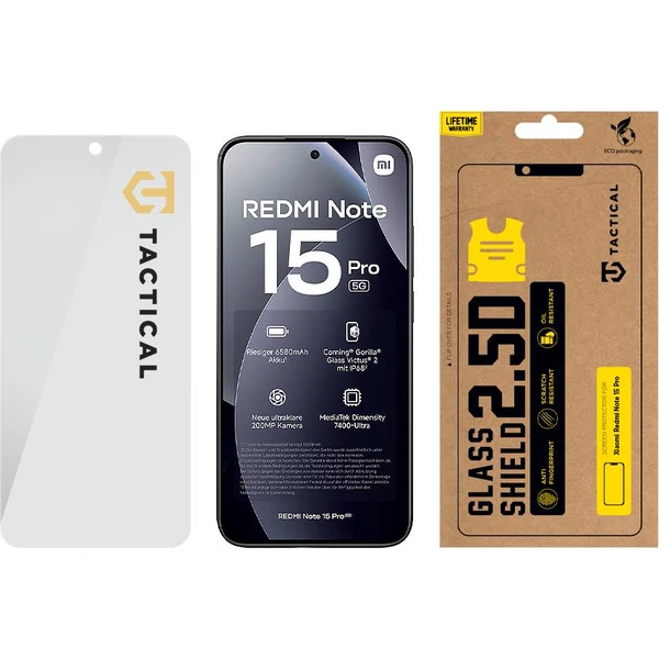 Tactical Glass Shield 2.5D sklo pro Xiaomi Redmi Note 15 Pro 5G čiré - Ochranné folie a skla - Obrázek 7fb4489a223b4ac48d2a0a87b81684df