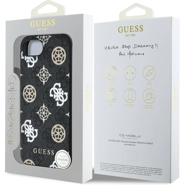 Guess PU 4G Peony MagSafe kryt iPhone 17e/16e černý - Pouzdra - Obrázek 7ffefb0c99424ffcabb8dbe50af607c6