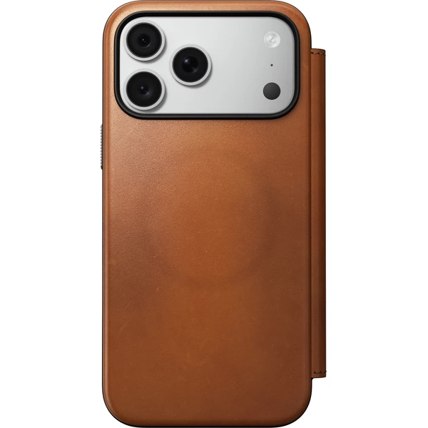 Nomad Modern Leather Folio (Horween) MagSafe kožené pouzdro iPhone 17 Pro Max/18 Pro Max Saddle - Pouzdra - Obrázek 802d5a0166584c4a92b0e6079734b047