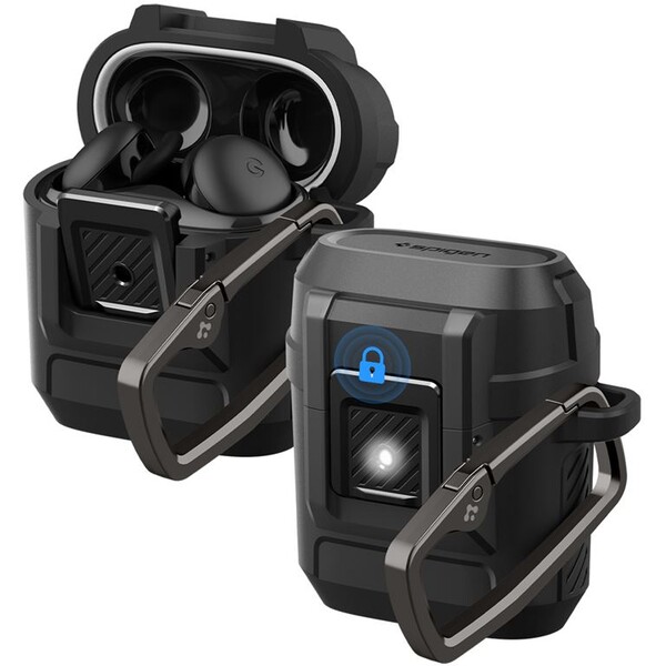 Spigen Lock Fit odolné pouzdro Google Pixel Buds 2a matně černé