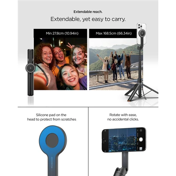 Spigen Selfie Stick MagSafe+ Tripod selfie tyč černá - Držáky - Obrázek 80428073720540dd8c2a636d9fac3b6b