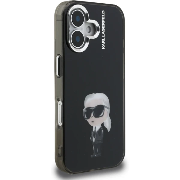 Karl Lagerfeld IML Aquarelle Karl kryt iPhone 16 černý - Pouzdra - Obrázek 8048e05f63474b09a44f7c7341cdd413