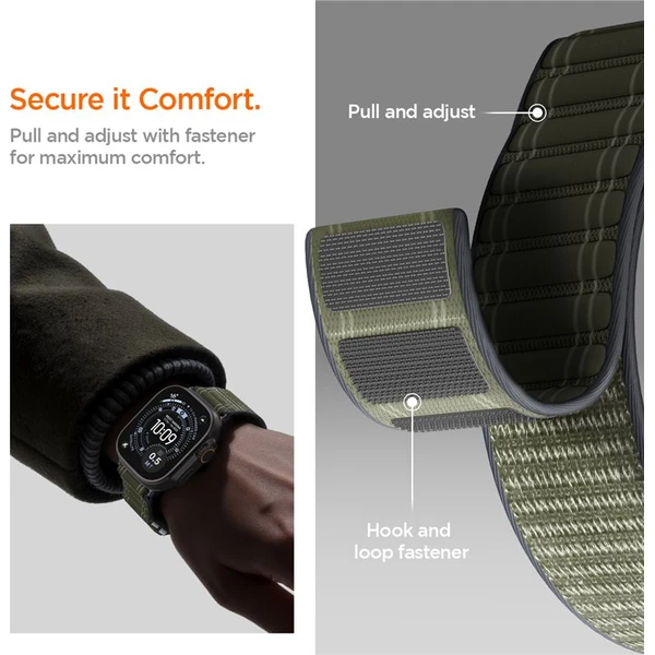Spigen Fabric Band řemínek (hook-and-loop) Apple Watch 49/46/45/44mm zelený - Řemínky - Obrázek 807c041bd2464eafbe0870cdfbeeb8b6