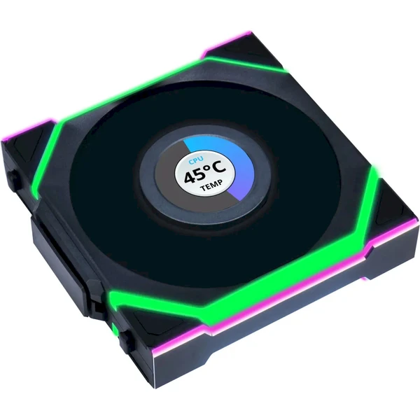 Lian Li UNI FAN SL Wireless LCD ventilátor 3x120 mm + ovladač černý - Ventilátory pro PC - Obrázek 80AS000K01