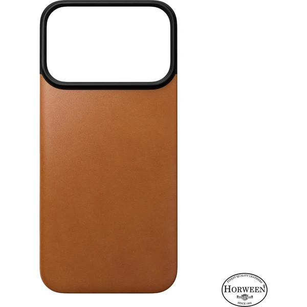 Nomad Magnetic Leather Back (Horween) MagSafe kožený kryt iPhone 18 Pro Saddle - Pouzdra - Obrázek 80b0d3a9bf45416caef6c64c43e89316