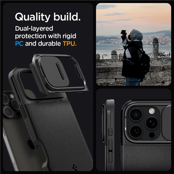 Spigen Optik Armor MagSafe kryt iPhone 16 Pro Max black - Pouzdra - Obrázek 811cd32389ce468db02cc62c5f897db8