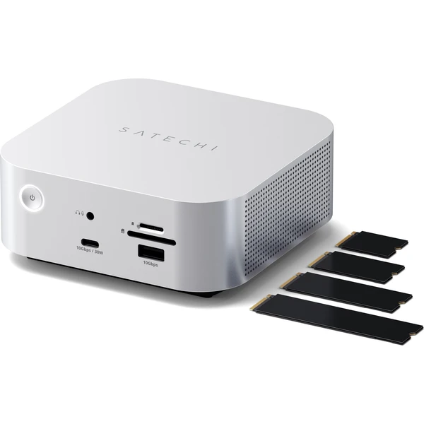 Satechi Thunderbolt 5 CubeDock with SSD Enclosure dokovací stanice (140W) stříbrná - Dokovací stanice - Obrázek 81214a284b5b4d7eaa20fcfcdc756cea