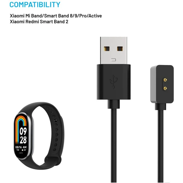 FIXED USB-A napájecí kabel pro Xiaomi Mi Band/Smart Band 8/9/Pro/Active 1m černý - Kabely a redukce - Obrázek 815f9a9d0168487eba865257e8d87054