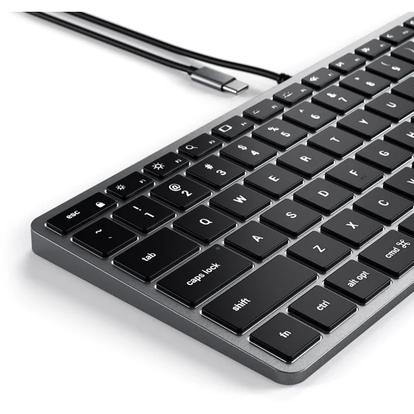 Satechi Slim W1 USB-C klávesnice US vesmírně šedá - Klávesnice - Obrázek 81BT000501
