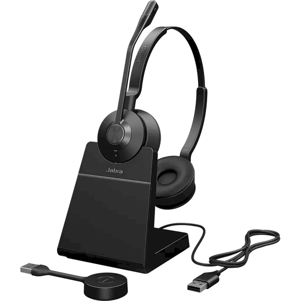 Jabra Engage 55 SE USB-A UC Stereo bezdrátová sluchátka se stojánkem černá - Sluchátka - Obrázek 81IM000K01