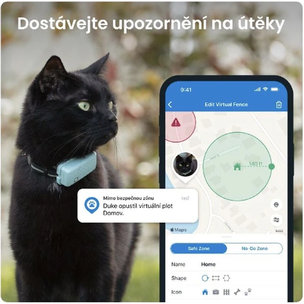 Tractive GPS CAT Mini tracker polohy a aktivity pro kočky mentolový - GPS moduly - Obrázek 81L5000J01
