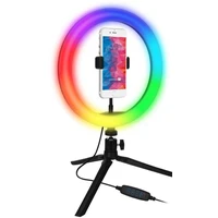CONNECT IT Selfie10RGB kruhové 10" RGB LED světlo s držákem - Nástroje pro streaming