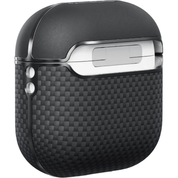 Pitaka Aramid Fiber pouzdro Apple AirPods 4 black/grey - Pouzdra - Obrázek 81PG000K01