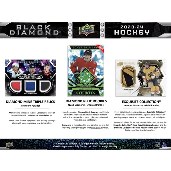 Hokejové karty 2023-24 Upper Deck Black Diamond Hockey Hobby Box - Hokejové karty - Obrázek 81U4000N01
