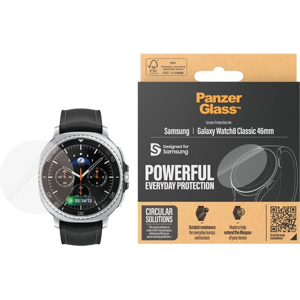 PanzerGlass® sklo Samsung Galaxy Watch8 Classic (46mm) čiré - Ochranné folie a skla - Obrázek 81XI000K01