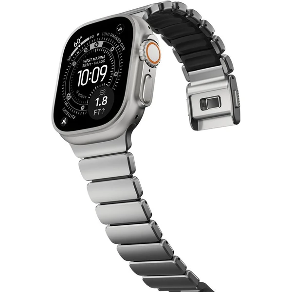 Nomad Stratos Band FKM řemínek Apple Watch 45/46/49mm Natural Titanium/Black - Řemínky - Obrázek 81a89ab592734e64afa38e2f294bb51b