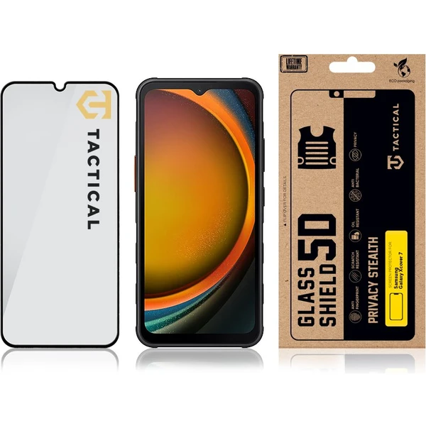 Tactical Glass Shield Privacy Stealth 5D sklo Samsung Galaxy Xcover 7 černé - Ochranné folie a skla - Obrázek 81a99a08a9b4486b8487895bb73e5bda