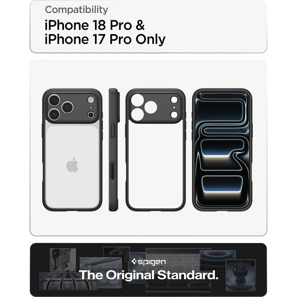 Spigen Ultra Hybrid kryt iPhone 18 Pro/17 Pro matte black - Pouzdra - Obrázek 81f411e03bfe48dfa53a6c2be886dbcd