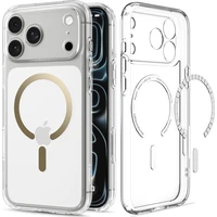 Spigen Ultra Hybrid MagSafe kryt iPhone 18 Pro/17 Pro clear gold - Pouzdra