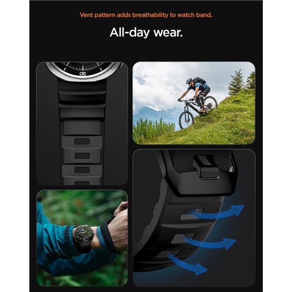Spigen Silicone Band řemínek Samsung Galaxy Watch8/Classic 46mm/44mm/40mm černý - Řemínky - Obrázek 82127d6ec67944118da69a357acd0223