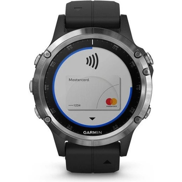 Garmin Fenix 5 Plus stříbrné/černý pásek - Chytré hodinky - Obrázek 822T000101