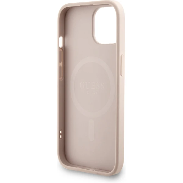 Guess PU Leather 4G Colored Ring Strap MagSafe kryt iPhone 14 růžový - Pouzdra - Obrázek 822c1ab6ed4f4370a8fdbc51dd622e80