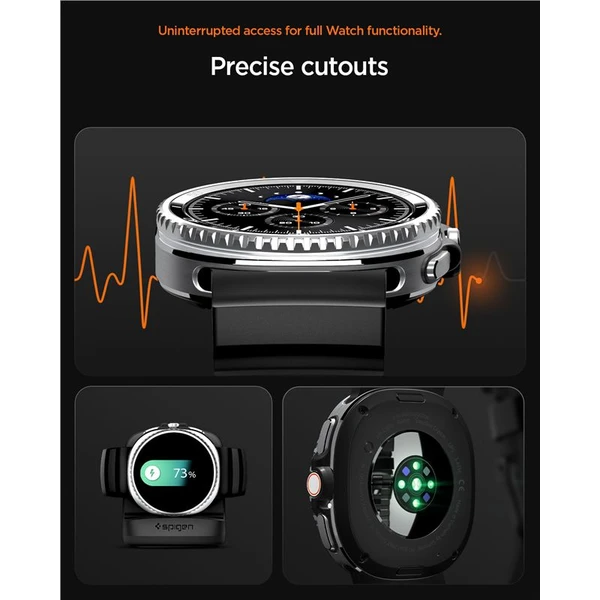 Spigen Silicone Band řemínek Samsung Galaxy Watch8/Classic 46mm/44mm/40mm černý - Řemínky - Obrázek 824695c2280b4dc1a887ce4ac851cad1