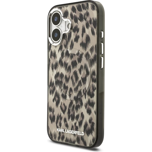 Karl Lagerfeld IML Leopard MagSafe Zadní Kryt pro iPhone 17 hnědý - Pouzdra - Obrázek 825919eea8b140749d41347fef424a6c