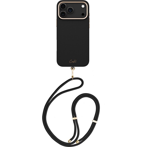 UNIQ Coehl Mirelle MagSafe kryt s poutkem iPhone 17 Pro Max Ebony