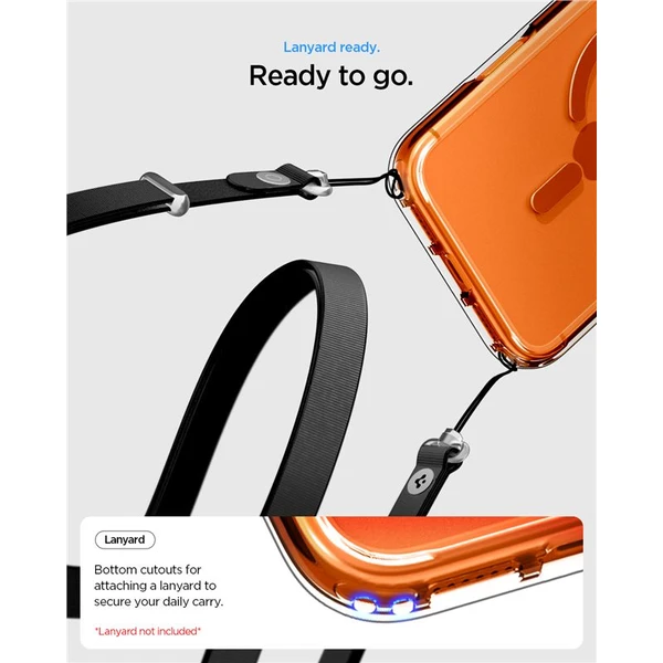 Spigen Ultra Hybrid MagSafe kryt iPhone 17 Pro Max clear orange - Pouzdra - Obrázek 8282f8a4e8de4e2c89d19b54181b0f82