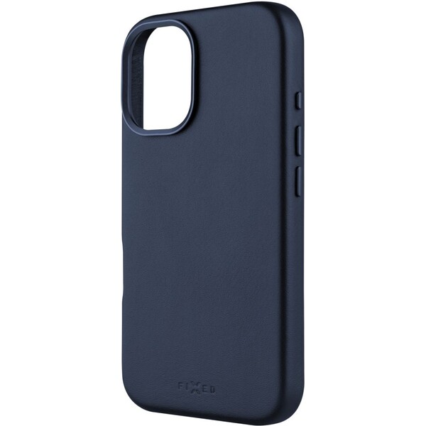 FIXED MagLeather kožený kryt s MagSafe Apple iPhone 16 modrý