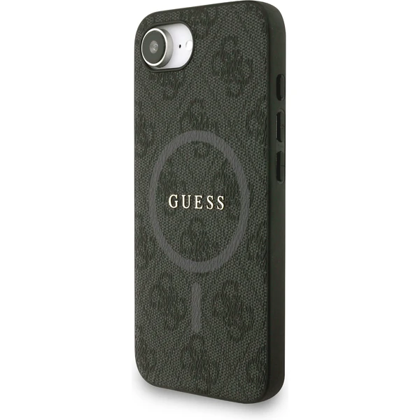 Guess PU Leather 4G Colored Ring Strap MagSafe kryt iPhone 17e/16e černý - Pouzdra - Obrázek 82932059a47549de890ede4925f2b6ad