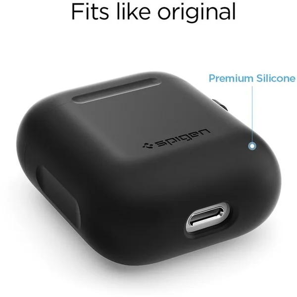 Spigen Silicone Case pouzdro pro Apple AirPods černé - Pouzdra - Obrázek 82K0000301