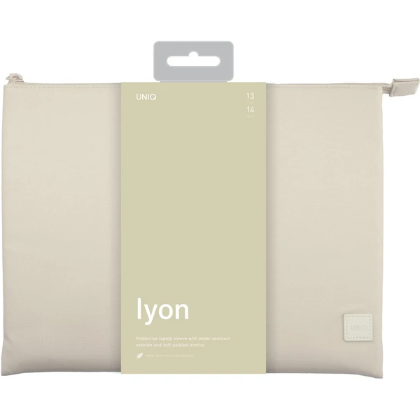 UNIQ LYON Sleeve pouzdro pro 14” notebook světle béžové - Pouzdra - Obrázek 82M6000601