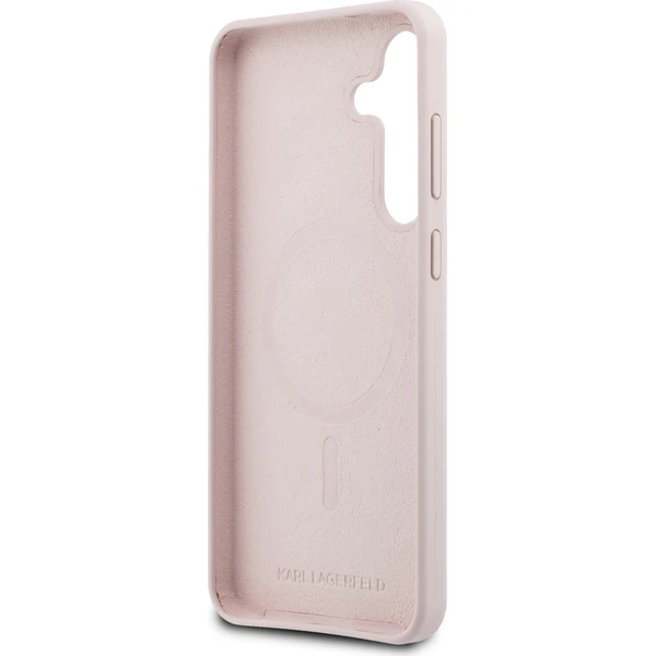 Karl Lagerfeld Liquid Silicone K&CH Heads MagSafe Zadní Kryt pro Samsung Galaxy S25 FE růžový - Pouzdra - Obrázek 82a567b0dcf445a48d8693282a7e0548
