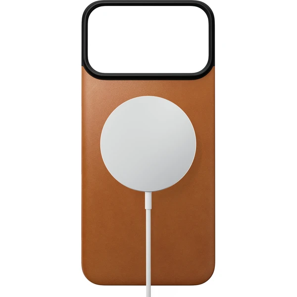 Nomad Magnetic Leather Back (Horween) MagSafe kožený kryt iPhone 18 Pro Max Saddle - Pouzdra - Obrázek 82baf64640094ef4927ab812bb580104