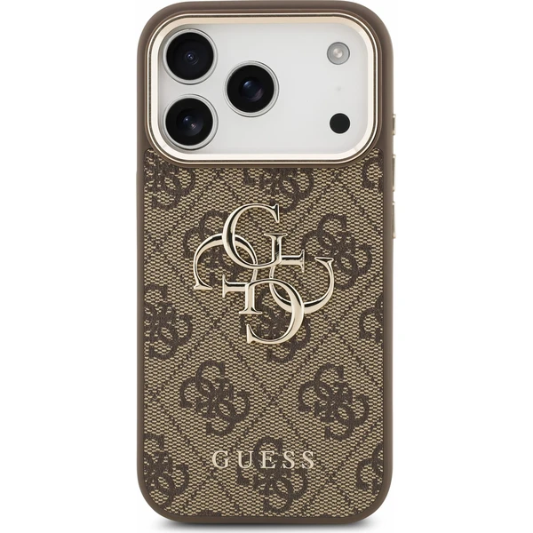 Guess PU 4G Metal Logo Strap kryt iPhone 18 Pro hnědý - Pouzdra - Obrázek 82c2de6a764343d7967f33e794a667a6