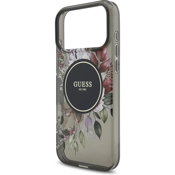 Guess IML Flowers Strap MagSafe kryt iPhone 17 Pro Max černý - Pouzdra - Obrázek 83032f6df5c7428b960e8d905002739a
