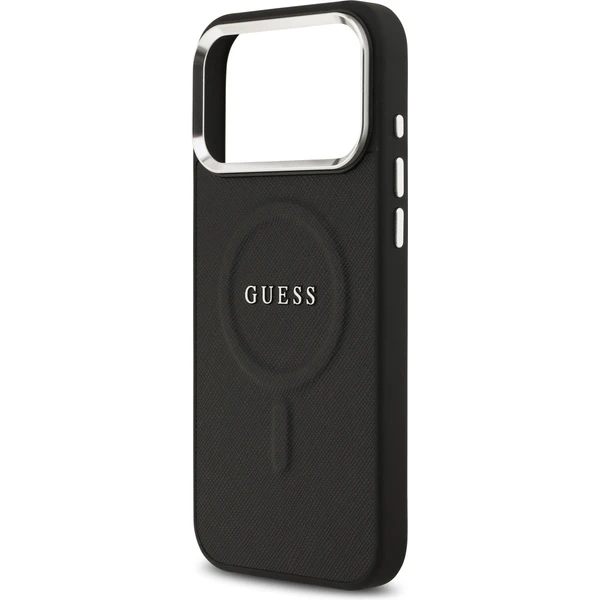 Guess PU Saffiano MagSafe kryt iPhone 17 Pro Max černý - Pouzdra - Obrázek 830a3d793c0b42a99f18b11f1cb56f30