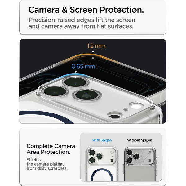 Spigen Ultra Hybrid MagSafe kryt iPhone 18 Pro Max/17 Pro Max clear deep blue - Pouzdra - Obrázek 835e8d1804914b64815c31a2d0040ec5